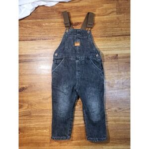 Zara Kids Size 2-3 Off Black Denim Overalls